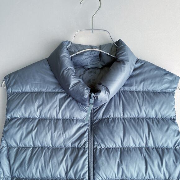 UNIQLO Women Ultra Light Down Vest Gray XL Packable Travel Layer Outdoor Hiking - Picture 2 of 6